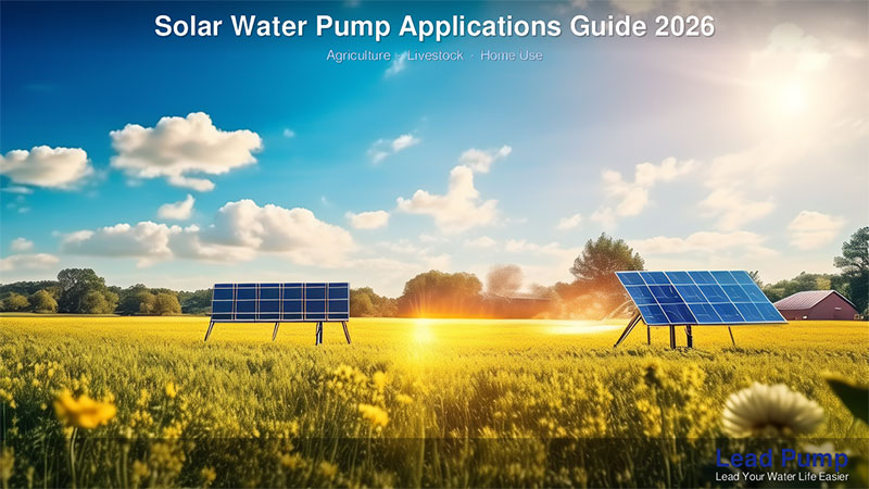 Applications de pompes à eau solaires : agriculture, élevage et usage domestique
