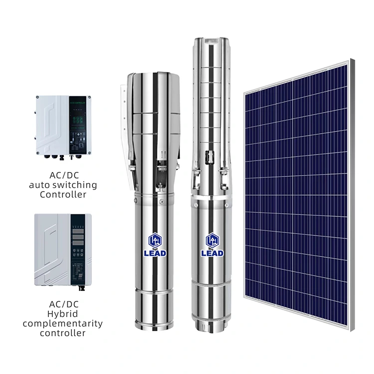 SP AC DC POMPE DE PEMPE DE PELLE POMPE SOLAR HYBRIDE